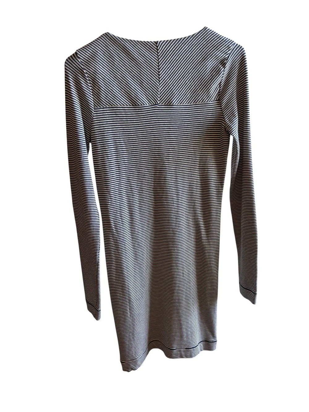 Denham Jeans Navy & White Striped Long-Sleeve Tunic with Button Detail - Picture 3 of 7